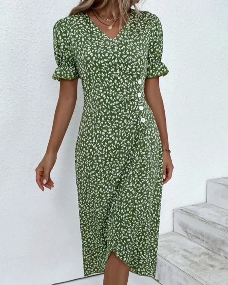 Ellaine – Floral summer dress with tummy coverage