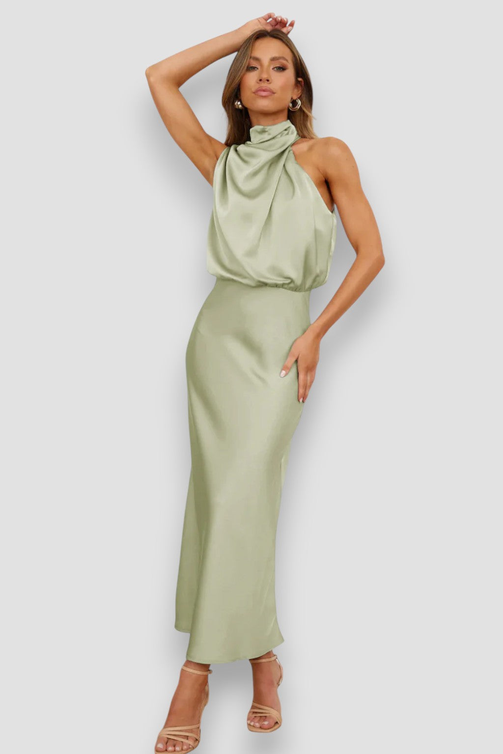 Carlina | Satin Kleid Côte d’Azur Stil