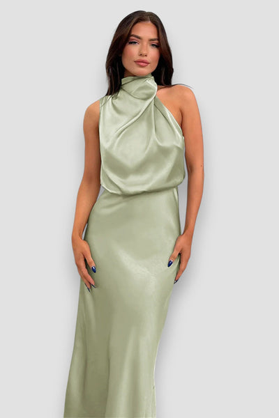 Carlina | Satin Kleid Côte d’Azur Stil