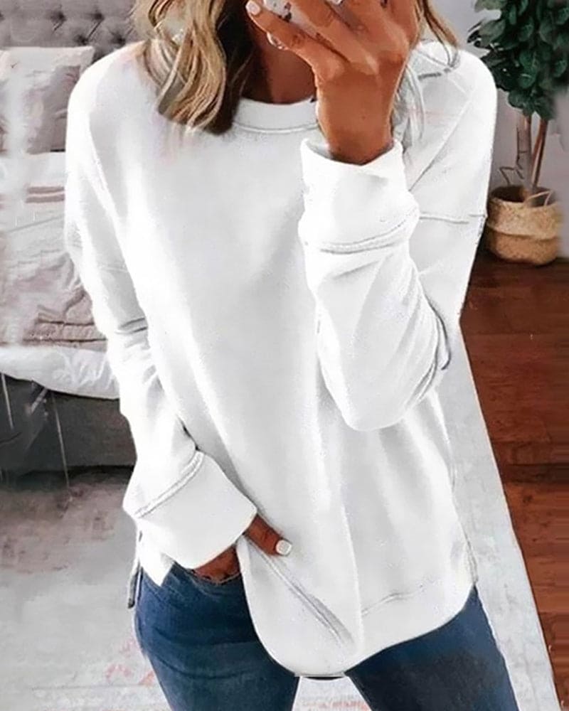 Elizabeth - Müheloser Stil mit einfarbigem Pullover