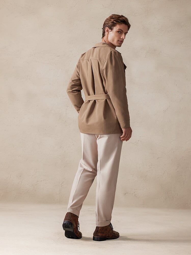 Vintage Cargo Trenchjacke mit Gürtel