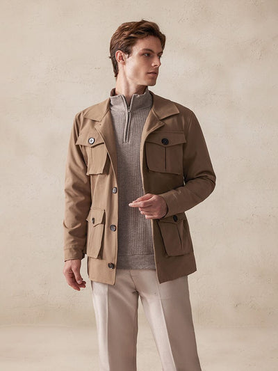 Vintage Cargo Trenchjacke mit Gürtel