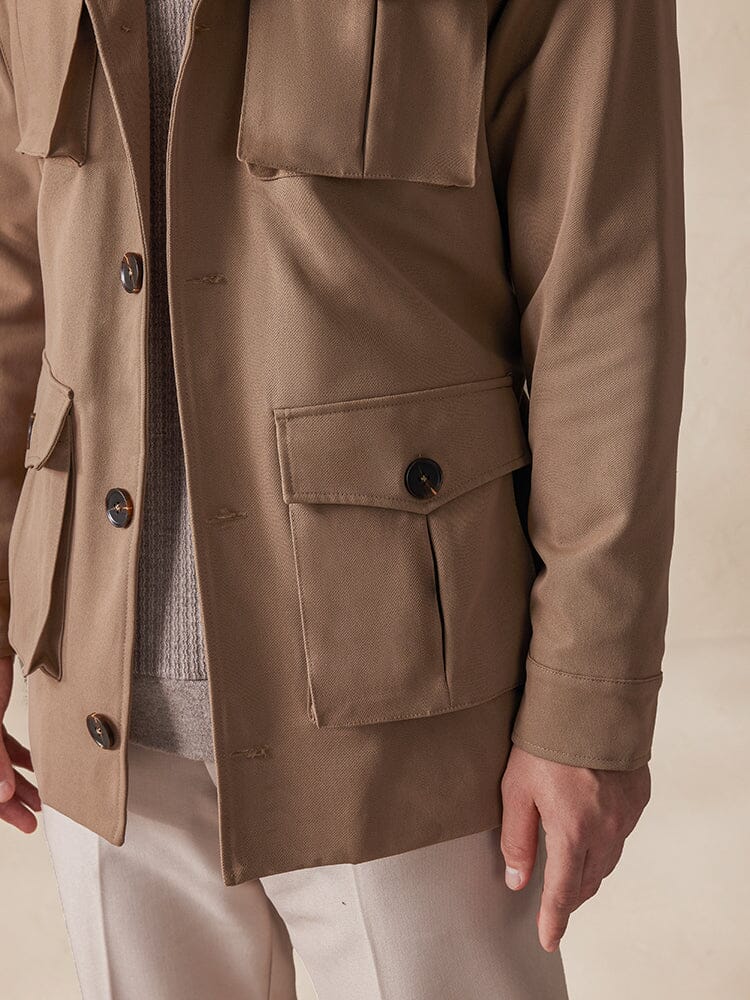 Vintage Cargo Trenchjacke mit Gürtel