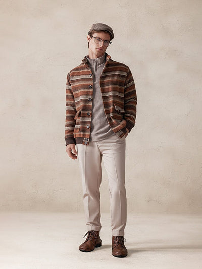 Vintage Streifen Tweed Jacke