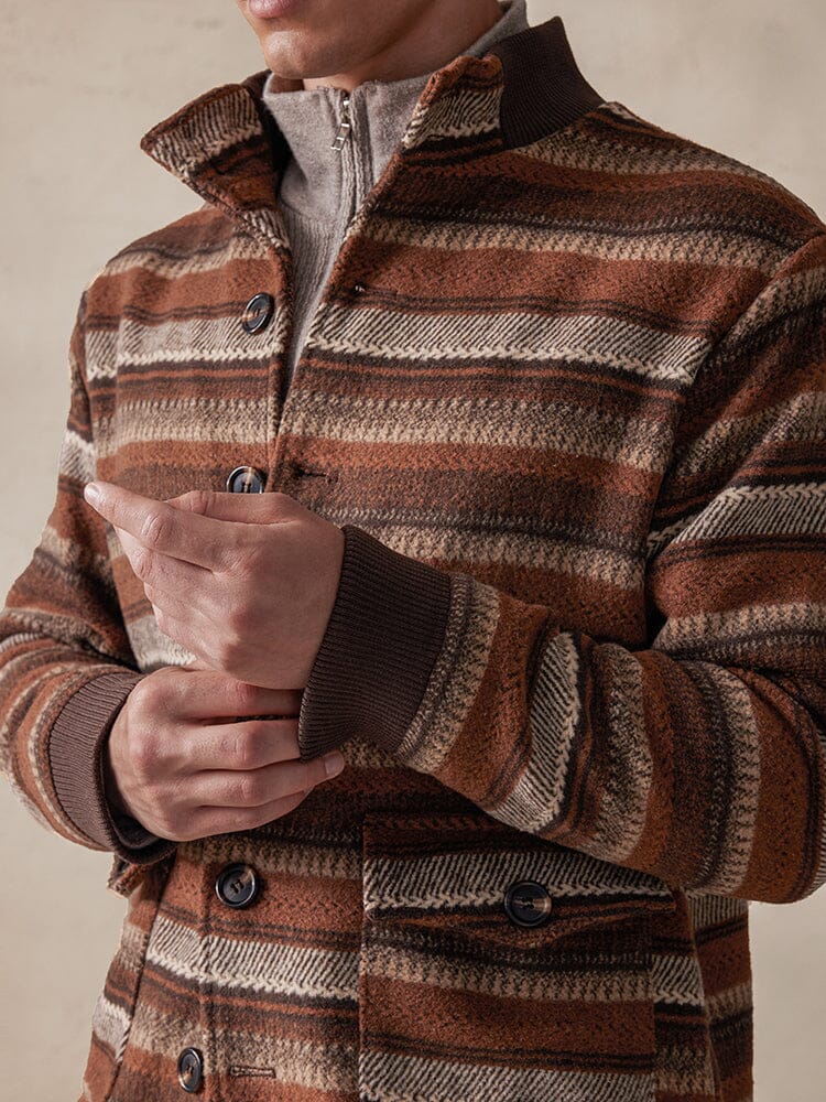 Vintage Streifen Tweed Jacke