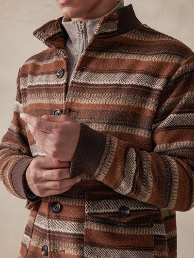 Vintage Streifen Tweed Jacke