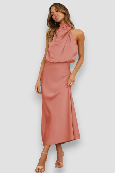 Carlina | Satin Kleid Côte d’Azur Stil