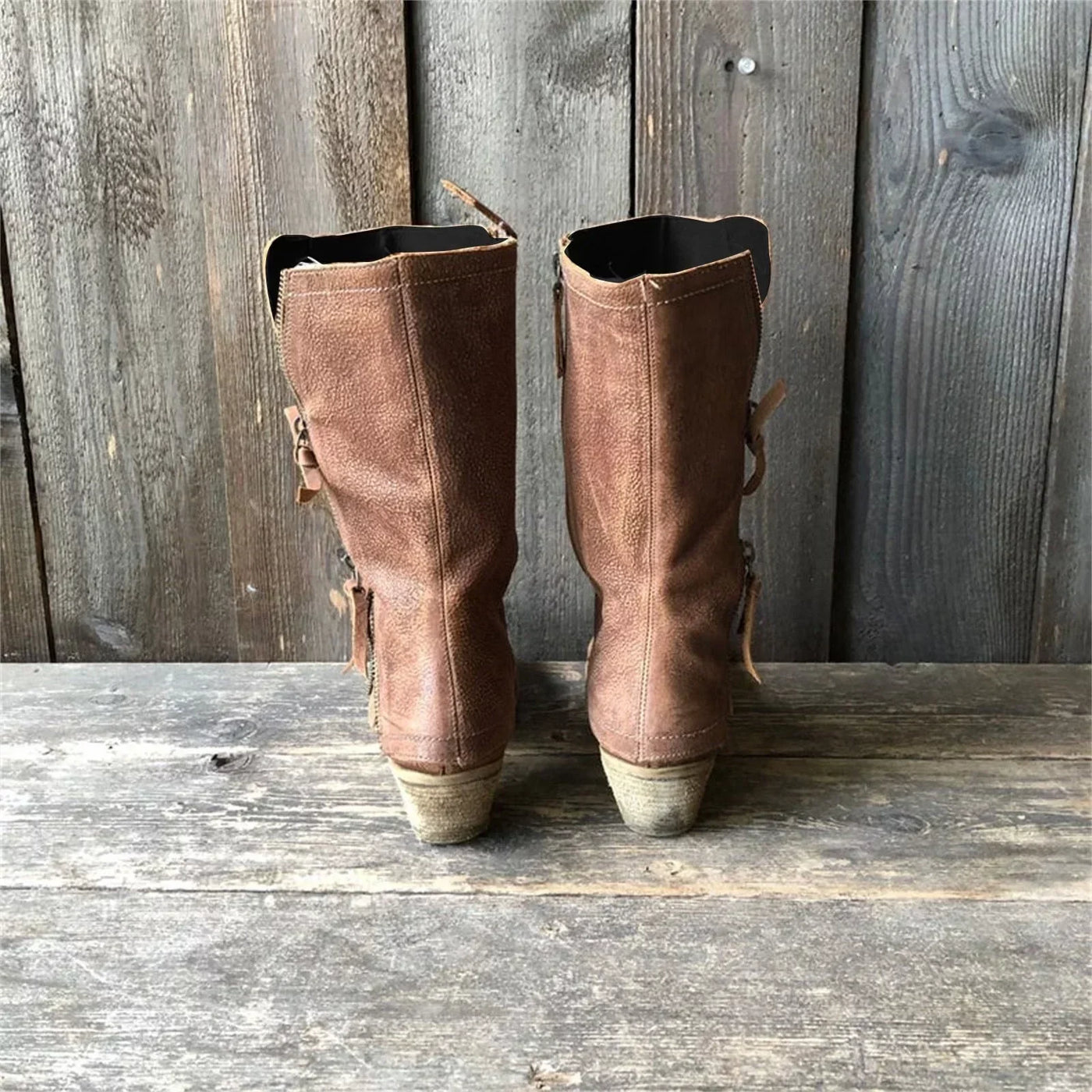 Lourdes | Damen Winter Cowgirl Stiefel mit Warmfutter und Absatz