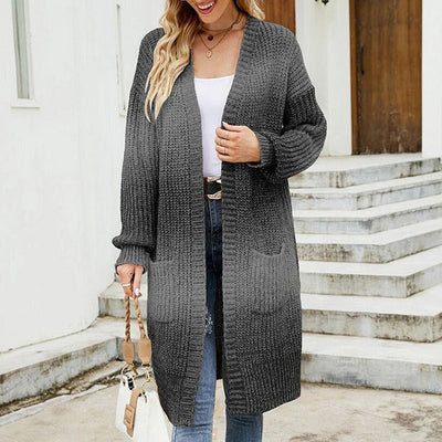 Lässiger Gradient Strickcardigan