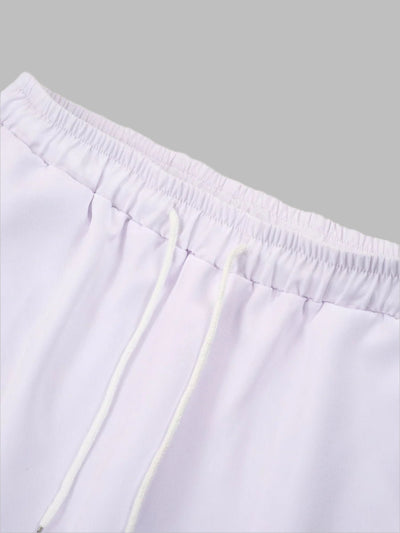 Plus-Size Neues Weißes Besticktes Herren-Set