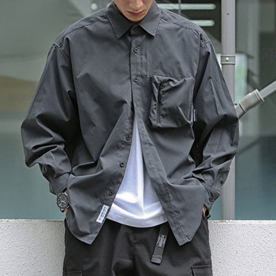 Japanisches lockeres einfarbiges Hemd