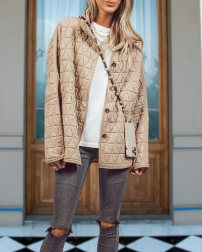 Oversize Weiche Steppjacke