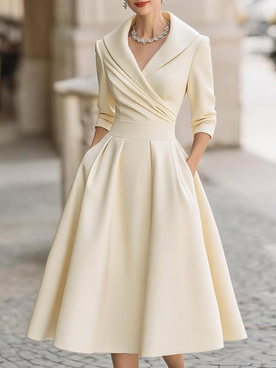 Ariella - Satin Midi Kleid