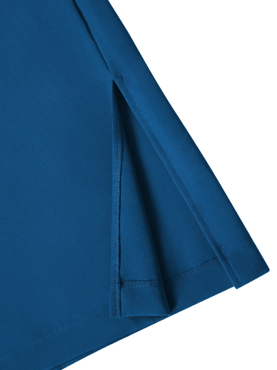Plus Size Formelles Farbblock-Männer-Set