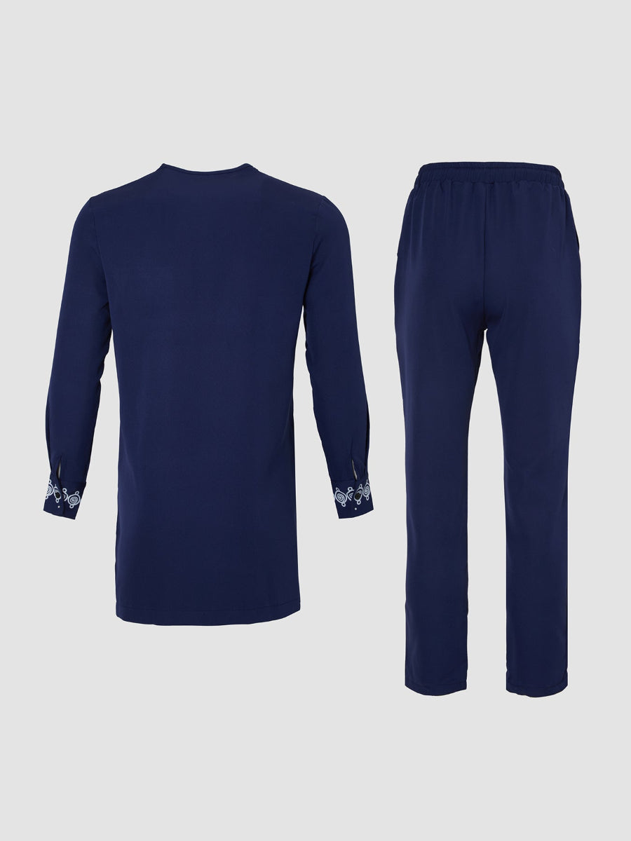 Plus Size Afrikanisches Ethnisches Digitalbedrucktes Herren-Set