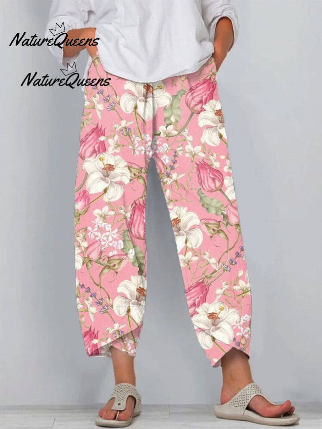 Damen Vintage Floral Kunst Druck Lässiges Leinen V-Ausschnitt Shirt