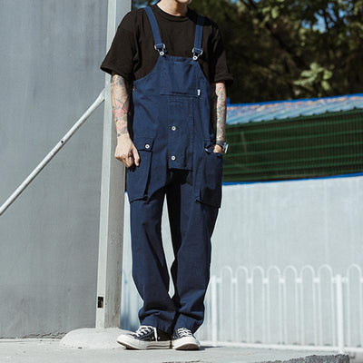 Japanische gewaschene Denim-Latzhose