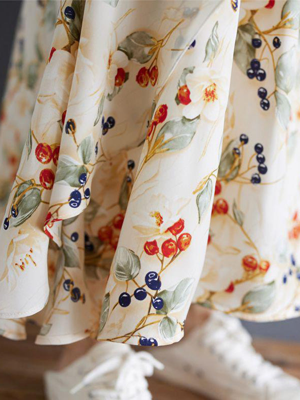 Denim Patchwork Watercolor Maxi Overall Dress