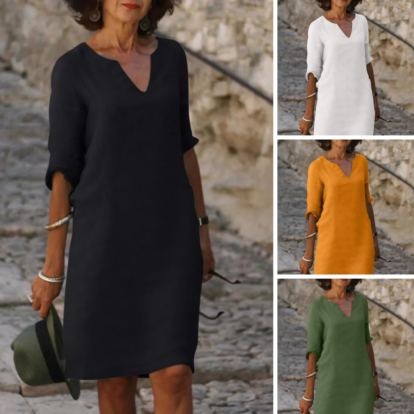 JOSETTE – Elegantes Kleid mit V-Ausschnitt