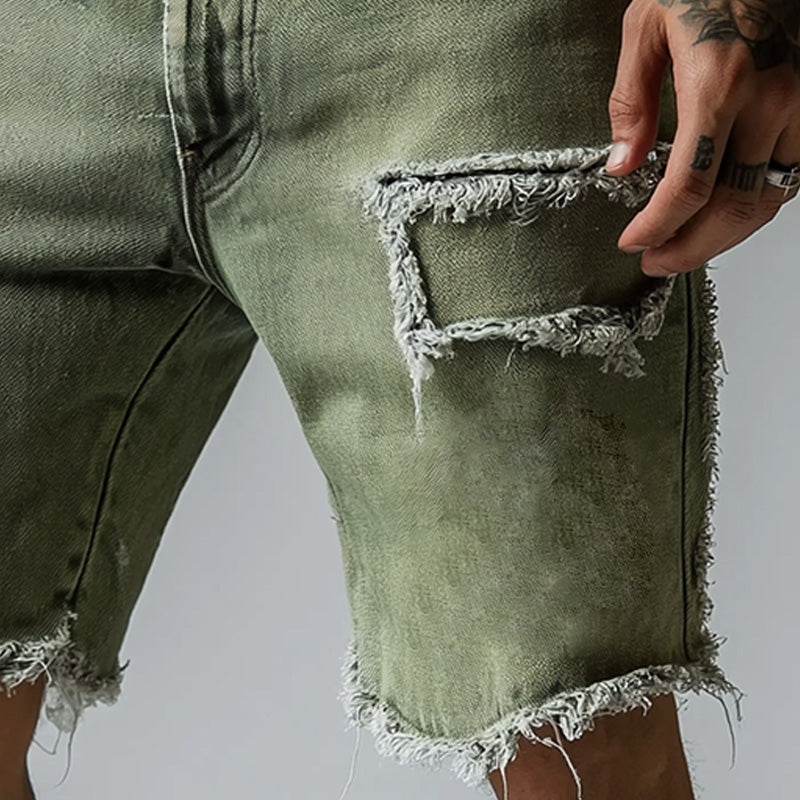 Herren Vintage Denim Gebrushte Shorts