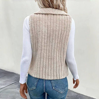 Einfarbiger Freizeit-Cardigan