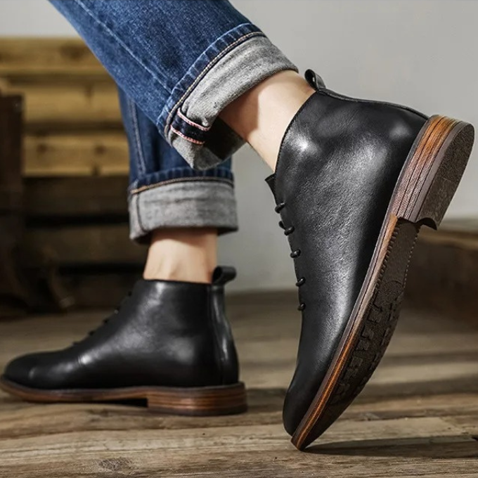 Camden Handgefertigte Leder-Ankle Boots