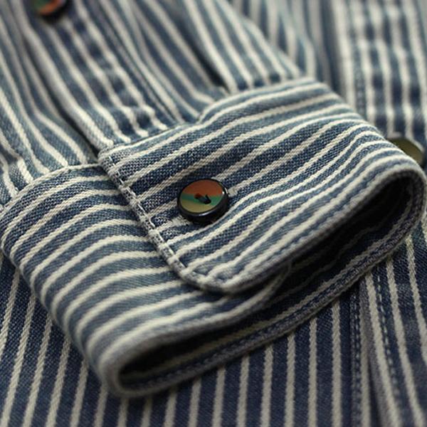Retro Herbst Gestreiftes Hemd