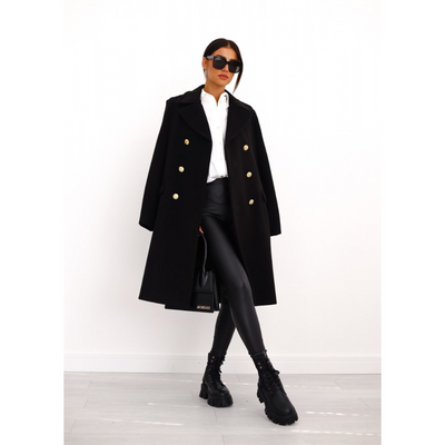 Suraliama | Damen langer Winter-Trenchcoat | Warm