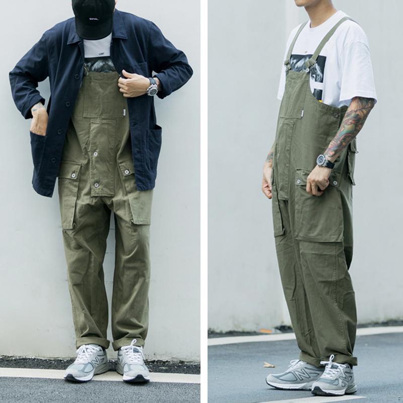 Japanische gewaschene Denim-Latzhose