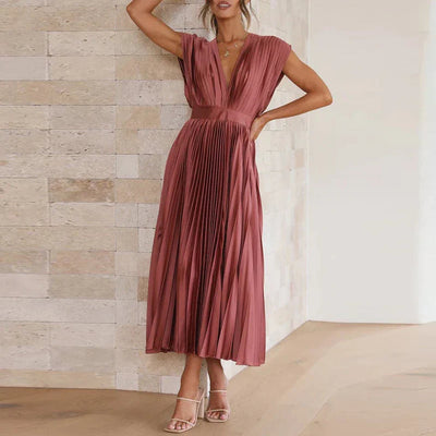 Élise™ | Plissierte Midi-Kleid