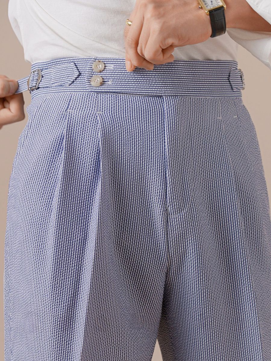 Marini Portonovo Hochbundhose mit Streifen