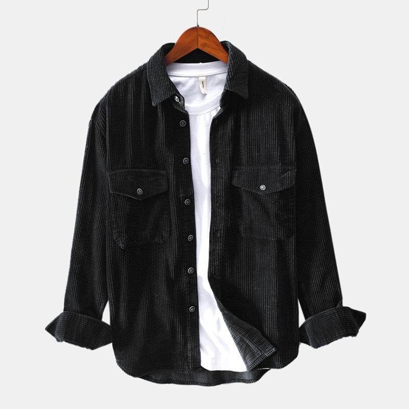 Herren Vintage Cordhemd