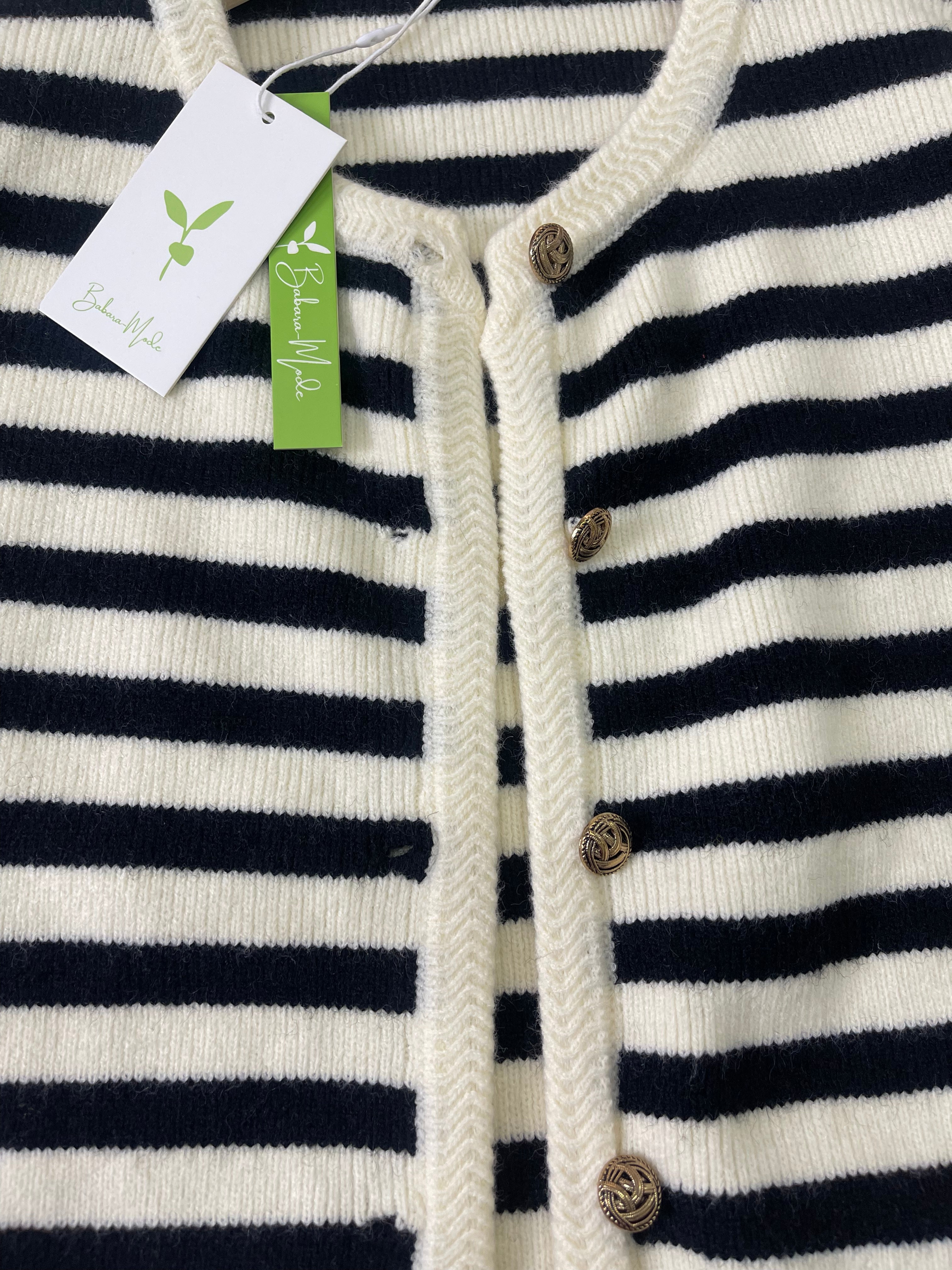 MYLAH | Eleganter gestreifter Cardigan