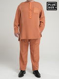 Plus Size Afrikanisches Geometrisches Besticktes Herren-Set