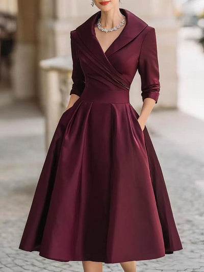 Ariella - Satin Midi Kleid