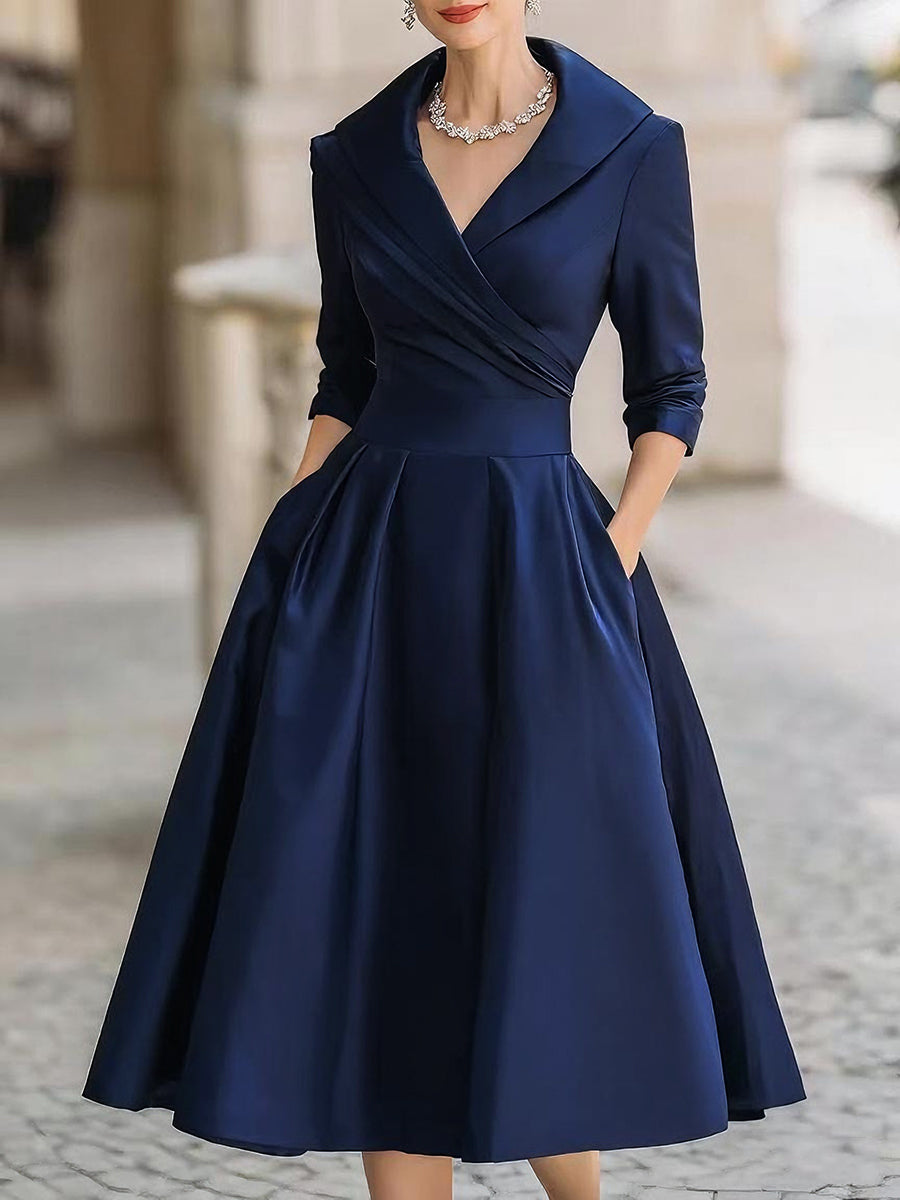 Ariella - Satin Midi Kleid