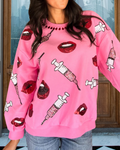 Lippen & Spritzen Pailletten Sweatshirt