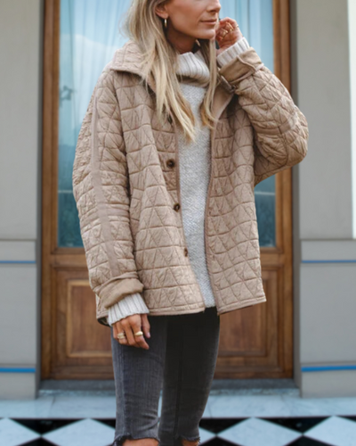 Oversize Weiche Steppjacke