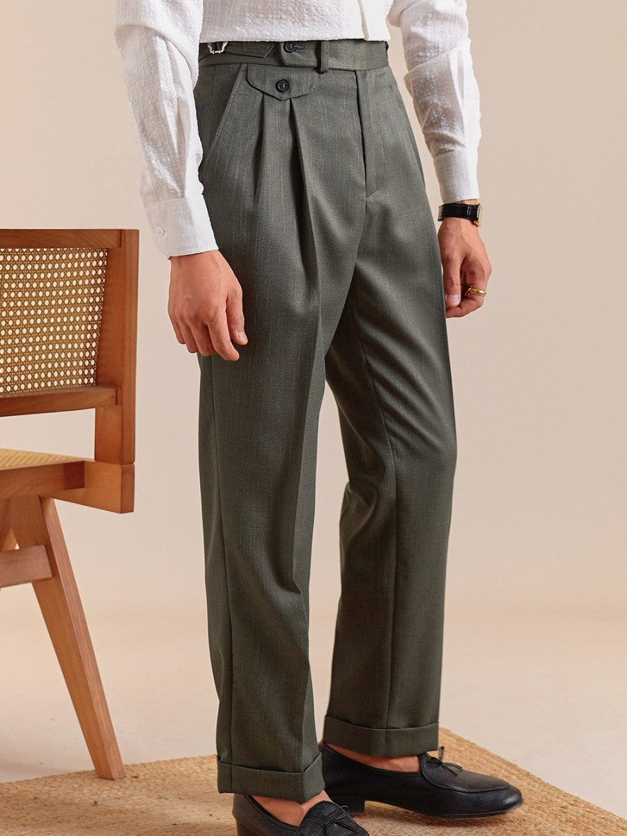 Marini Lissone Hochbund Faltenhose