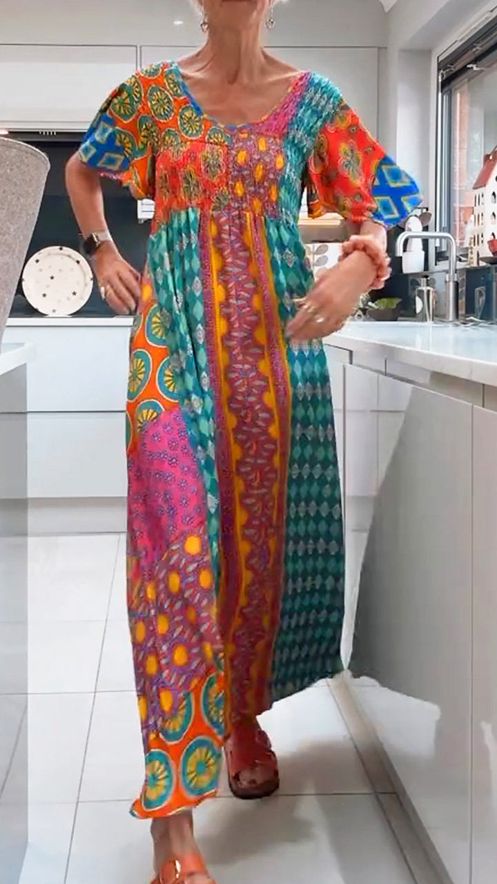 Jennie – Elegant Paisley Midi Dress
