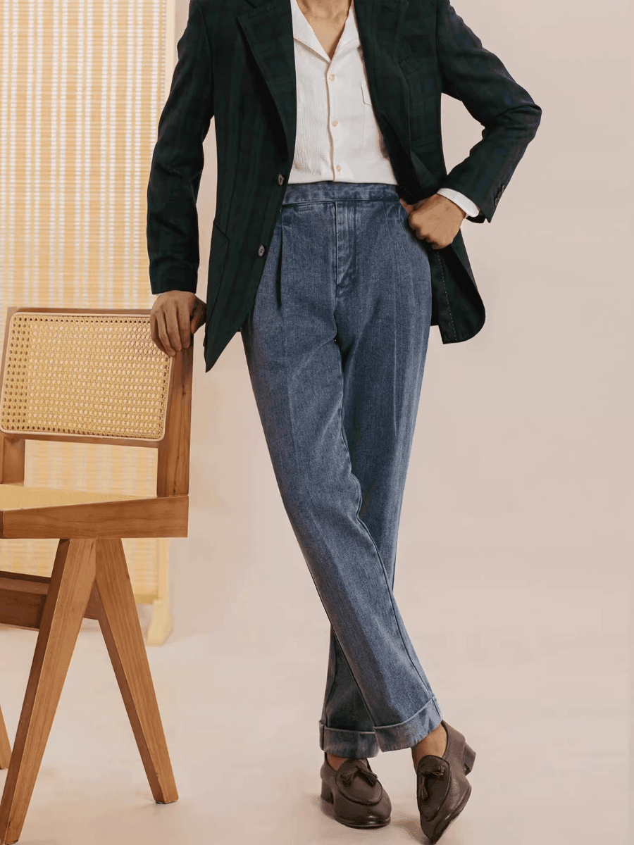 Marini Montefalco Falten-Jeanshose