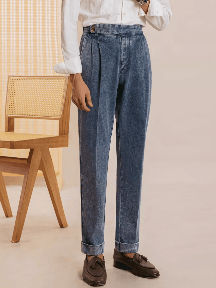 Marini Montefalco Falten-Jeanshose
