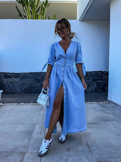 Ivanka™ | Leuchtendes Denim-Kleid