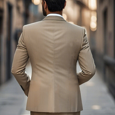 Herren Casual Atmungsaktiver Baumwoll-Blazer mit Revers, Einreiher, Slim Fit