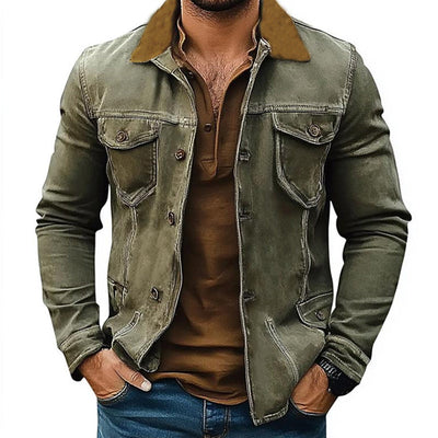 Herren Vintage-Denimjacke