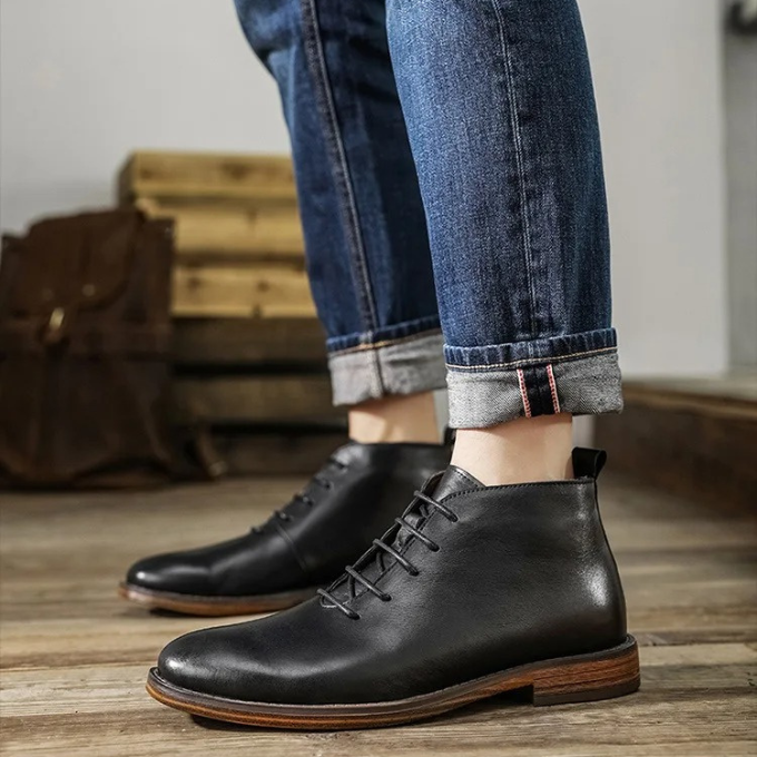 Camden Handgefertigte Leder-Ankle Boots