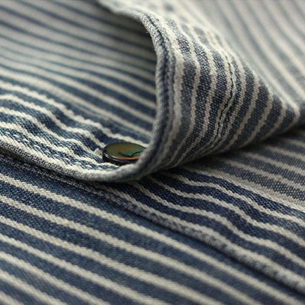 Retro Herbst Gestreiftes Hemd