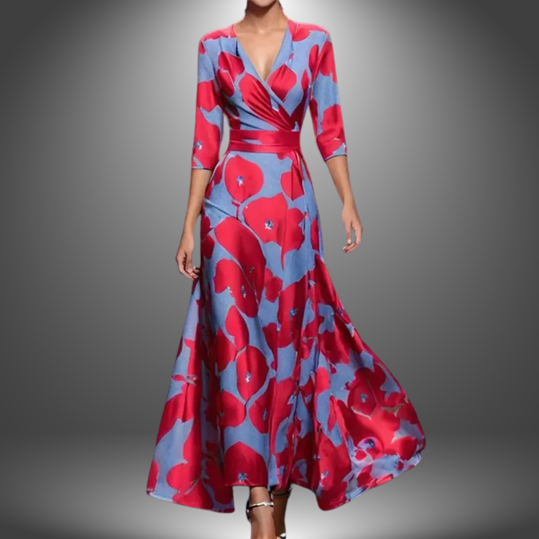 Damen Elegantes Maxikleid | Langarm