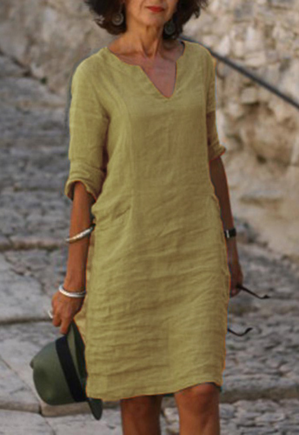 Elvy | Sleek V-Neck Dress