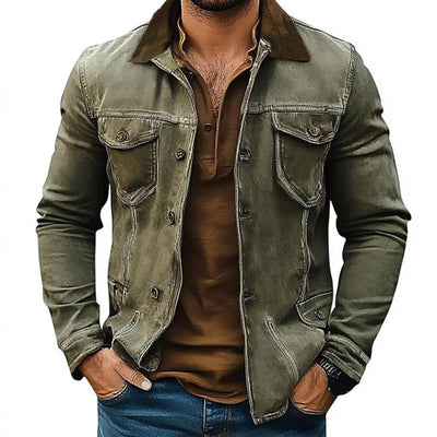 Herren Vintage-Denimjacke